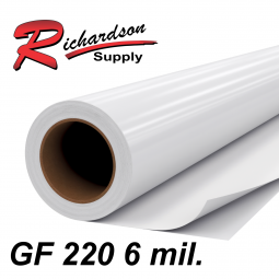 GF 220 6mil. White Gloss Semi-Rigid Permant Adhesive